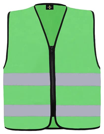 Hi-Vis Safety Vest Cologne With Front Zipper - Neon Green
