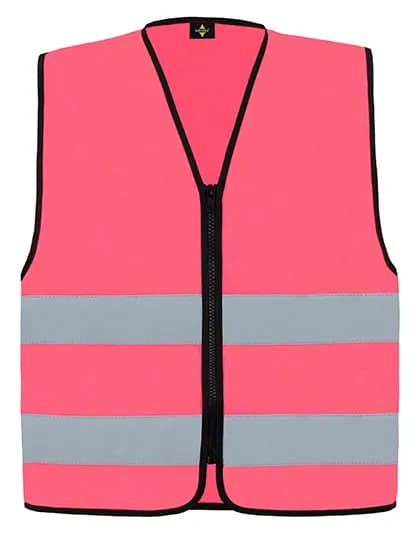 Hi-Vis Safety Vest Cologne With Front Zipper - Neon Pink