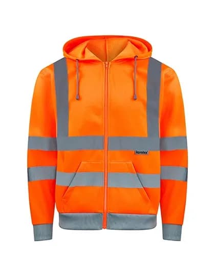 Hi-Vis Workwear Hooded Sweat-Jacket Galway - Signal Orange