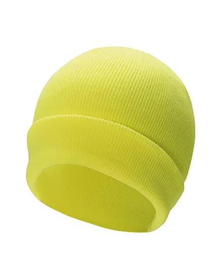 Premium Knitted Beanie Strasbourg - Signal Yellow