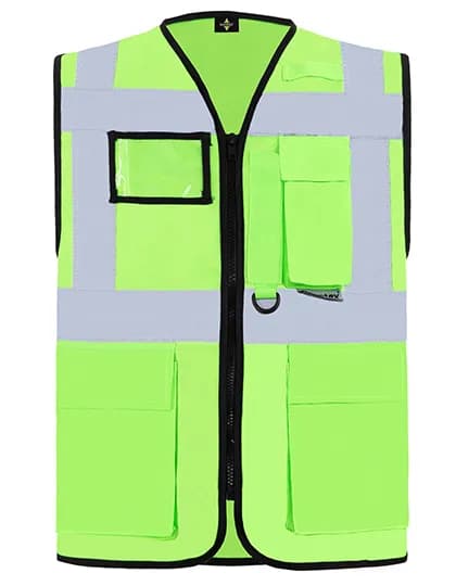 Executive Multifunctional Safety Vest Berlin - Lime Green