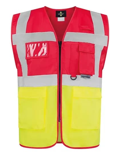 Executive Multifunctional Safety Vest Berlin - Red/Yellow
