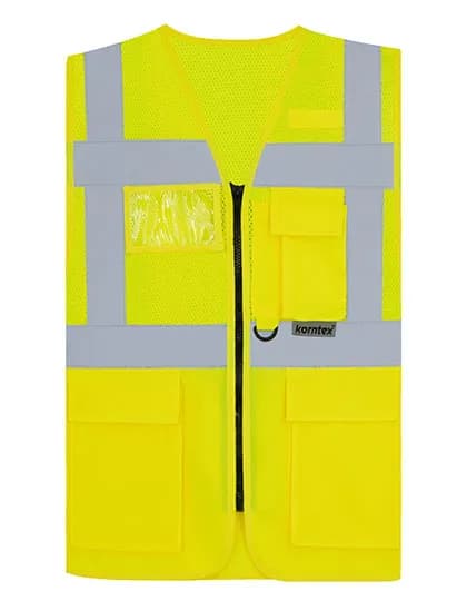 Multifunctional Hi-Vis Mesh-Vest Athens - Signal Yellow