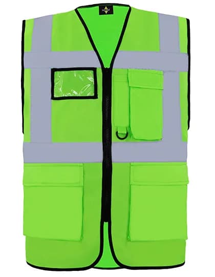 CO² Neutral Multifunctional Executive Safety Vest Hamburg - Lime Green