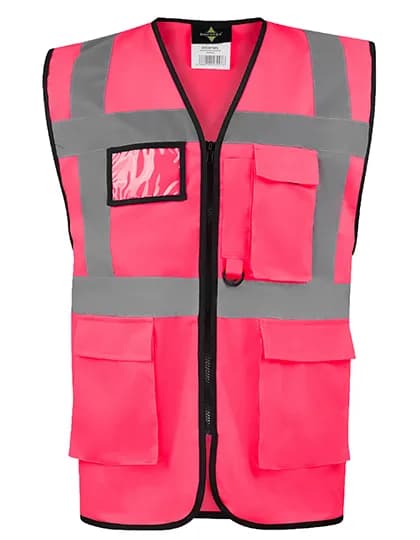 CO² Neutral Multifunctional Executive Safety Vest Hamburg - Neon Pink