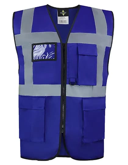 CO² Neutral Multifunctional Executive Safety Vest Hamburg - Royal Blue