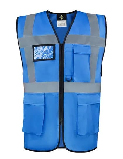 CO² Neutral Multifunctional Executive Safety Vest Hamburg - Sky Blue