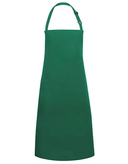 Latzschürze Basic mit Tasche und Schnalle - Forest Green (ca. Pantone 554C)
