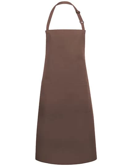 Latzschürze Basic mit Tasche und Schnalle - Light Brown (ca. Pantone 438C)