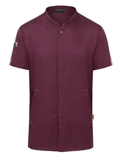 Kurzarm Kochjacke Green-Generation - Aubergine (ca. Pantone 5185C)