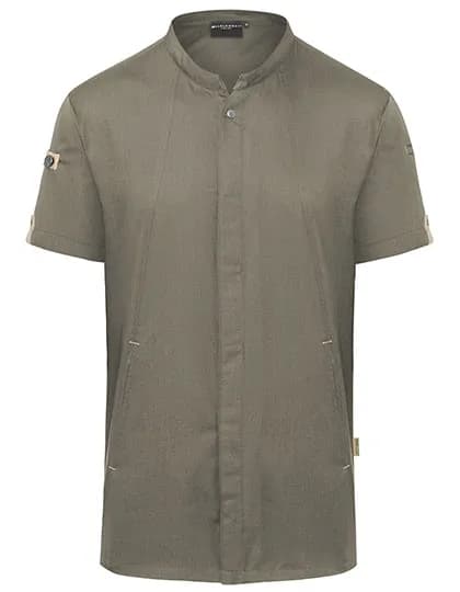 Kurzarm Kochjacke Green-Generation - Sage (ca. Pantone 416C)