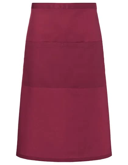 Bistroschürze Basic mit Tasche - Bordeaux (ca. Pantone 209C)