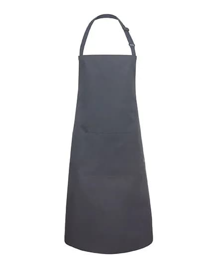 Übergrößen Latzschürze Basic mit Schnalle und Tasche - Anthracite (ca. Pantone 7540C)