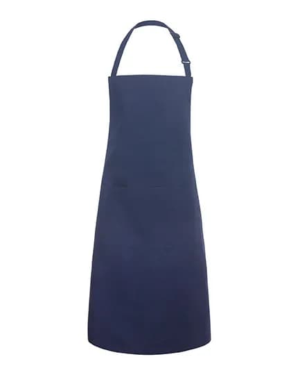 Übergrößen Latzschürze Basic mit Schnalle und Tasche - Navy (ca. Pantone 533C)