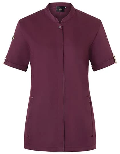 Damenkochjacke Green-Generation Kurzarm - Aubergine (ca. Pantone 5185C)