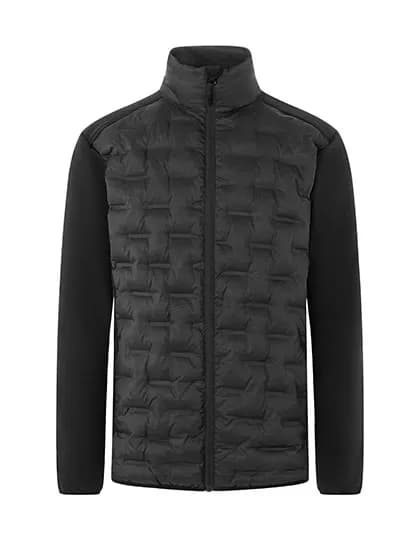 Herren Fleece-Hybrid Jacket - Black (ca. Pantone 419C)