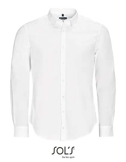Men´s Long Sleeve Stretch Shirt Blake - White