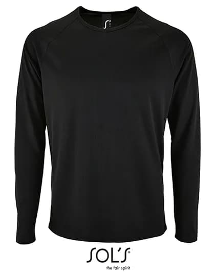 Men´s Long Sleeve Sports T-Shirt Sporty - Black