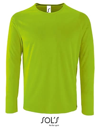 Men´s Long Sleeve Sports T-Shirt Sporty - Neon Green