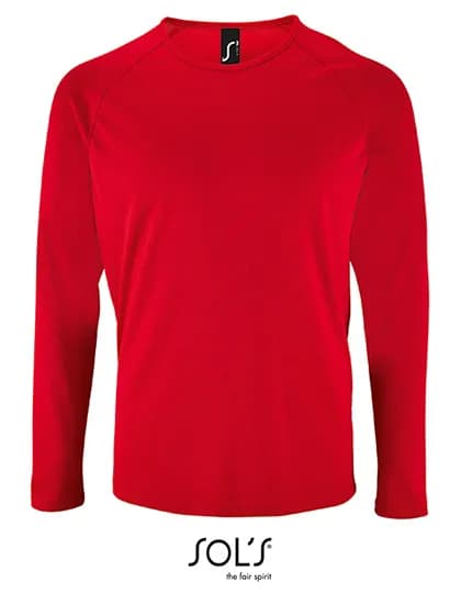 Men´s Long Sleeve Sports T-Shirt Sporty - Red