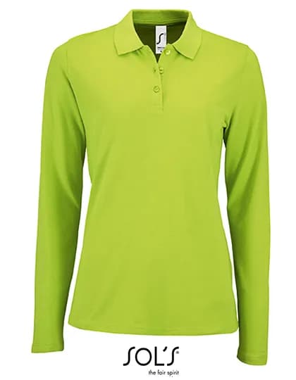 Women´s Long-Sleeve Piqué Polo Shirt Perfect - Apple Green