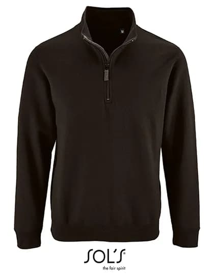 Men´s Zip High Collar Sweatshirt Stan - Black