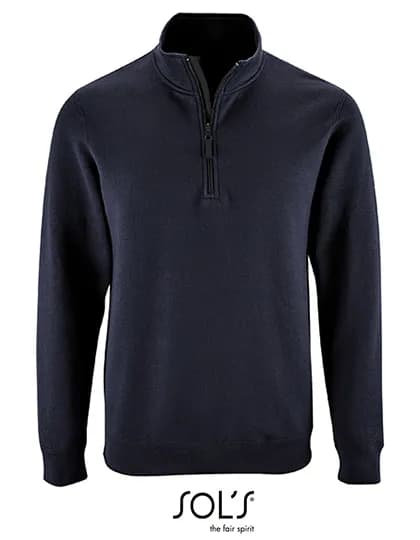 Men´s Zip High Collar Sweatshirt Stan - French Navy