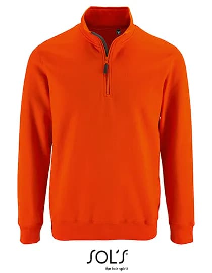 Men´s Zip High Collar Sweatshirt Stan - Orange