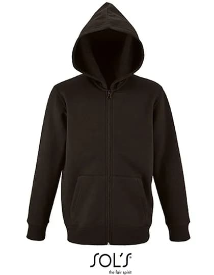 Kids´ Zip Hoodie Stone - Black