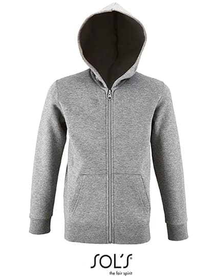 Kids´ Zip Hoodie Stone - Grey Melange