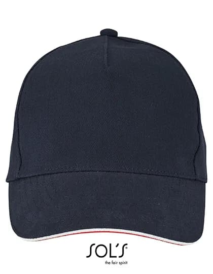 Unisex Contrast Three-Colour Cap Longchamp - French Navy