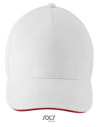Unisex Contrast Three-Colour Cap Longchamp - White
