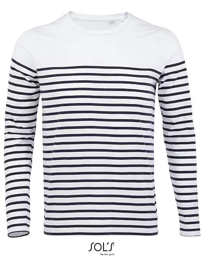 Men´s Long Sleeve Striped T-Shirt Matelot - White/Navy