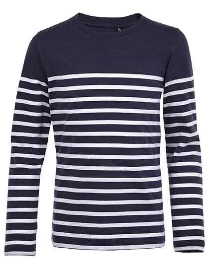 Kids´ Long Sleeve Striped T-Shirt Matelot - French Navy/White