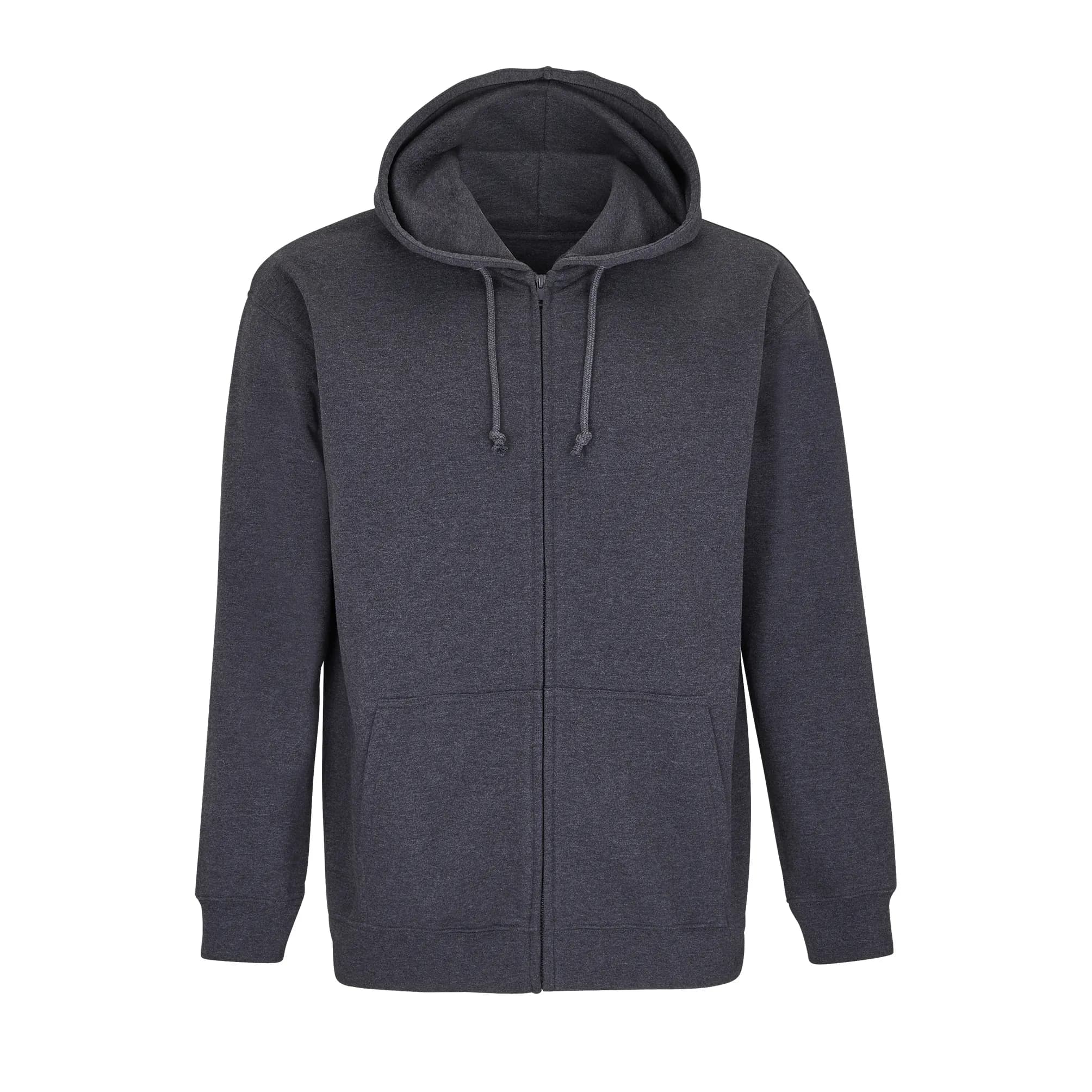 Unisex Full-Zip Hoodie Carter - Charcoal Melange