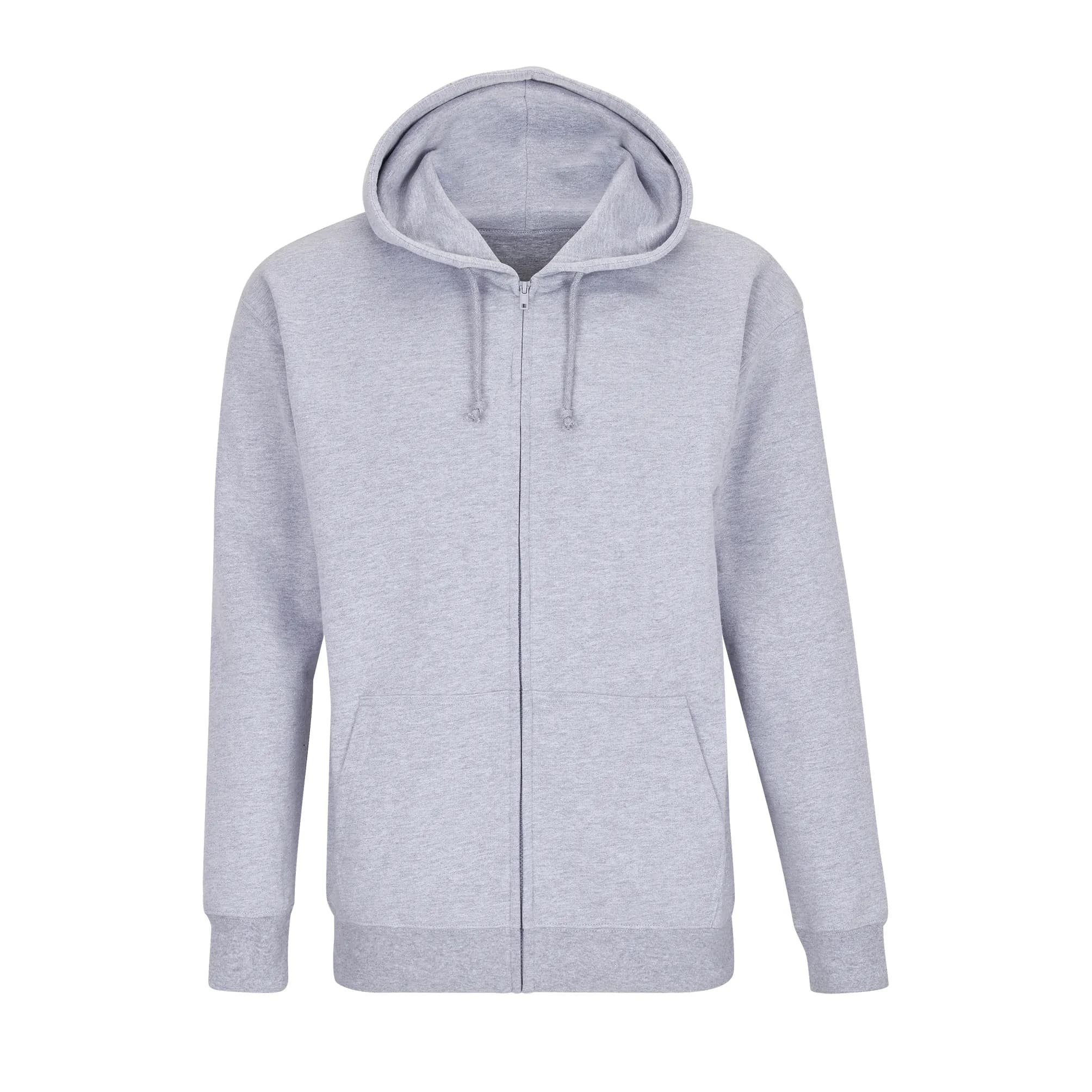 Unisex Full-Zip Hoodie Carter - Grey Melange