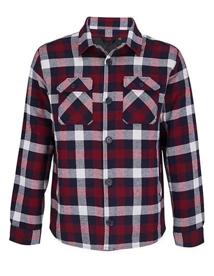 Unisex Checkered Overshirt Noah - Medium Burgundy