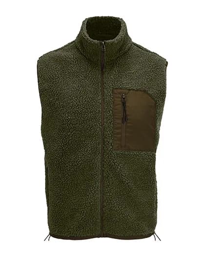 Unisex Sherpa Bodywarmer Fury - Army/Dark Army