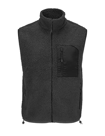 Unisex Sherpa Bodywarmer Fury - Carbon Grey/Black