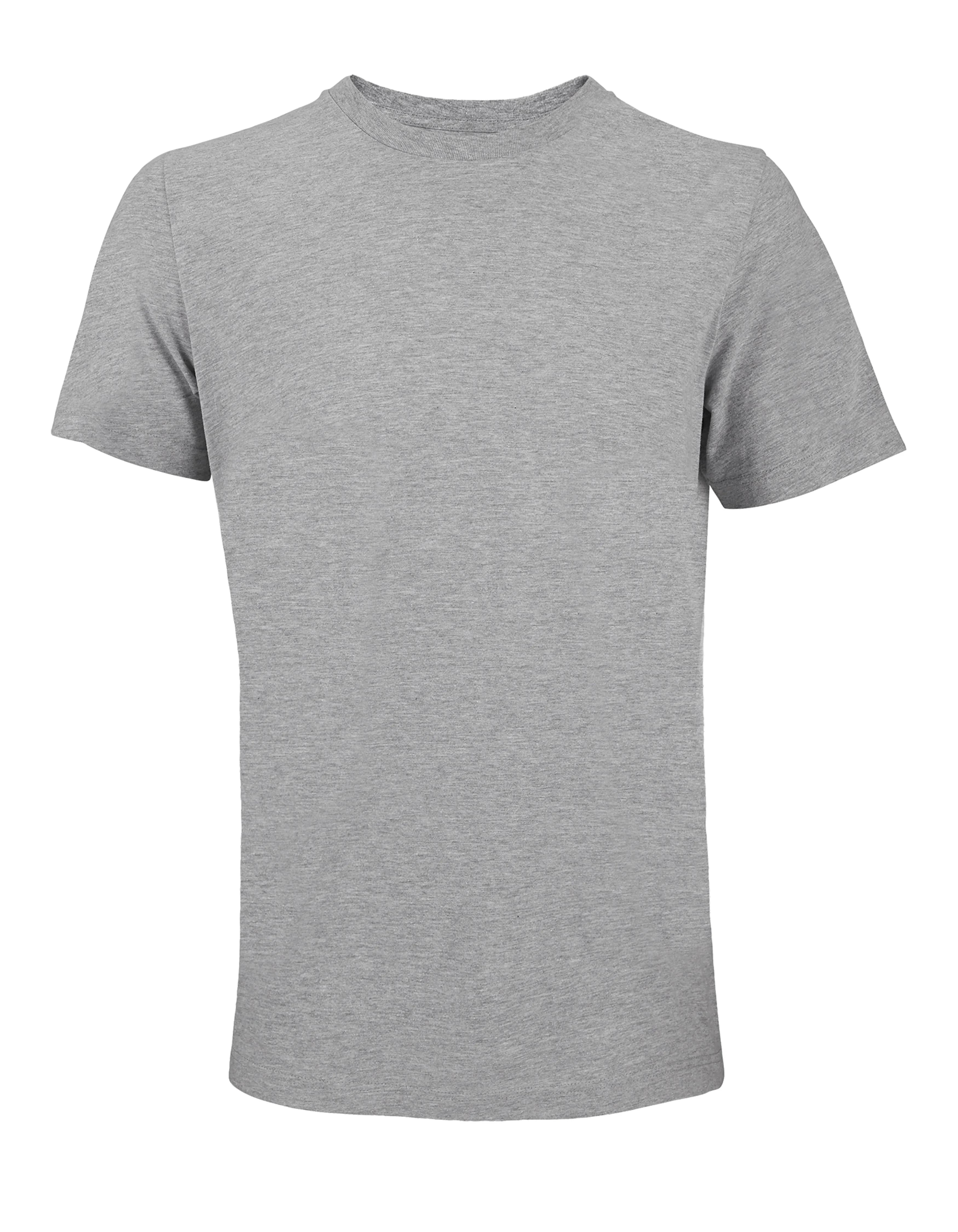 Unisex Round Neck T-Shirt Tuner - Light Grey Melange