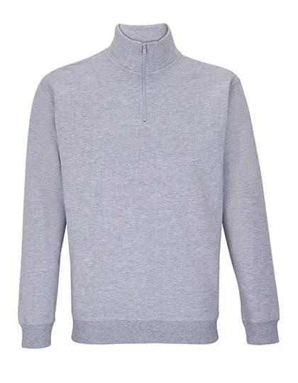 Unisex 1/4 Zip Sweatshirt Conrad - Grey Melange