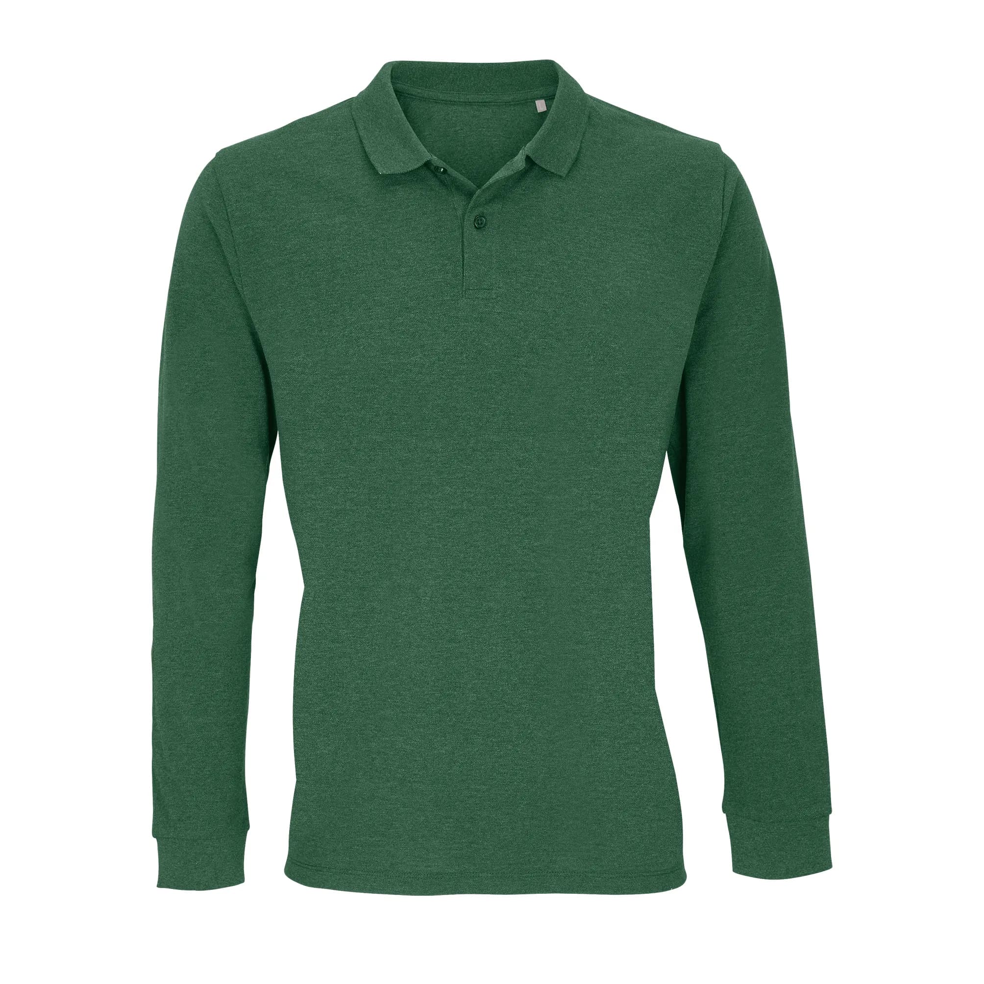 Unisex Long Sleeve Polo Shirt Planet - Bottle Green