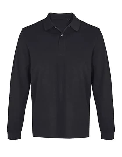 Unisex Pacific Polo Shirt Longsleeve - Black