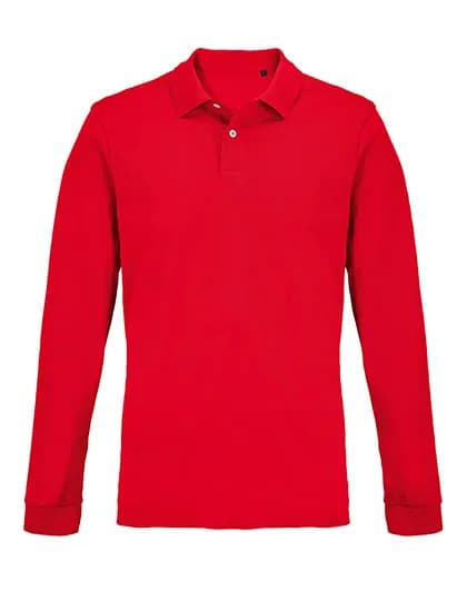 Unisex Pacific Polo Shirt Longsleeve - Red