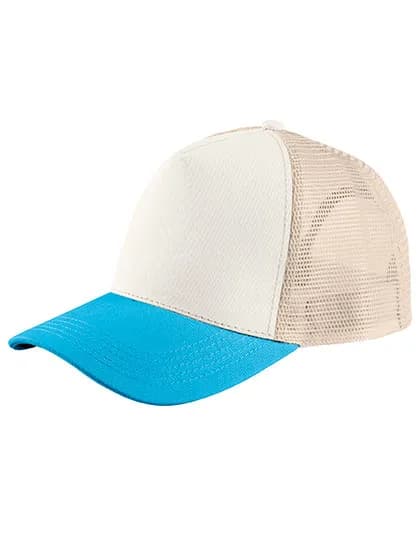 Five Panel Cap Blink - Off White/Aqua/Linen