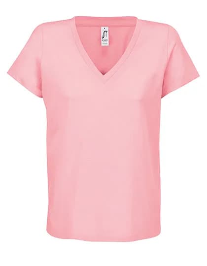 Women´s V-Neck T-Shirt Regent - Candy Pink