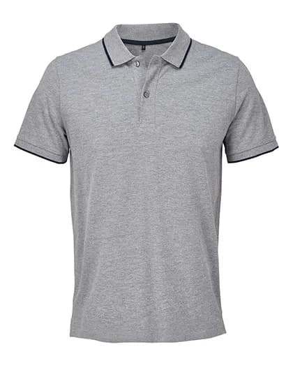 Unisex Polo Shirt Palermo - Grey Melange/French Navy