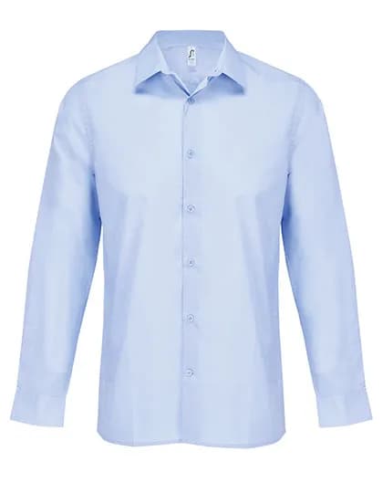 Men´s Poplin Shirt Long Sleeve Bailey - Sky Blue