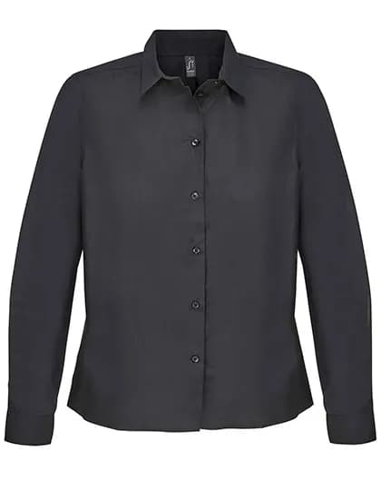 Women´s Poplin Shirt Long Sleeve Bailey - Black