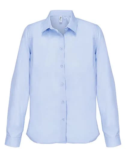 Women´s Poplin Shirt Long Sleeve Bailey - Sky Blue